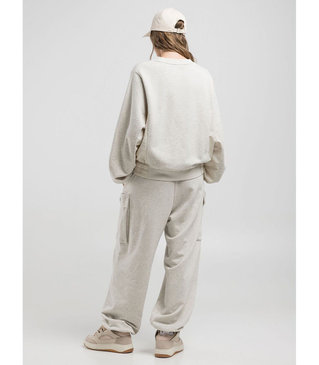 フレンチテリーフリースカーゴジョガー 詳細画像 ライトメランジグレー 6